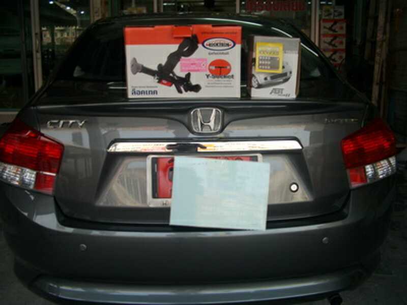 ลูกค้านำรถยนต์ HONDA-CITY ป้ายแดง มาติดตั้ง Locktech (ล็อคเทค) กันโมทกันขโมย ABT V4-DG KEYPAD 