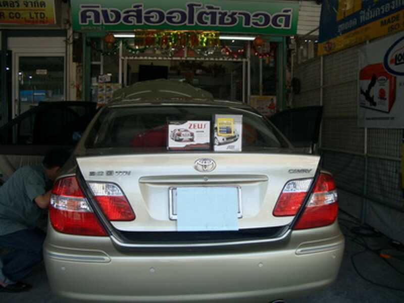 ลูกค้านำ รถยนต์ TOYOTA CAMRY มาติดตั้ง รีโมทกันขโมย ABT V4 DG KEYPAD และ เซนเซอร์ 4 จุุด กับทางร้าน