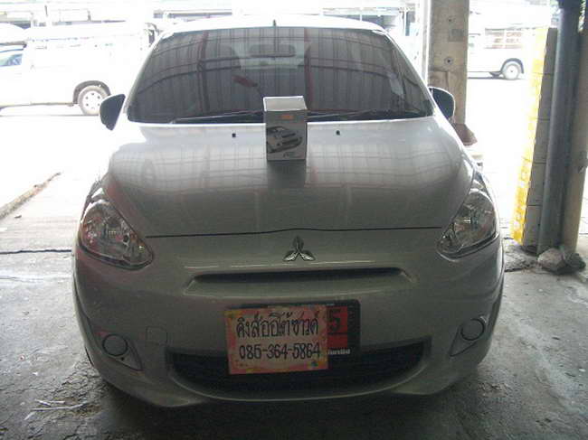 ลูกค้านำ รถยนต์ MITSUBISHI MIRAGE มาติดตั้ง รีโมทกันขโมย ABT UPGRADE PM 3000 กับทางร้าน