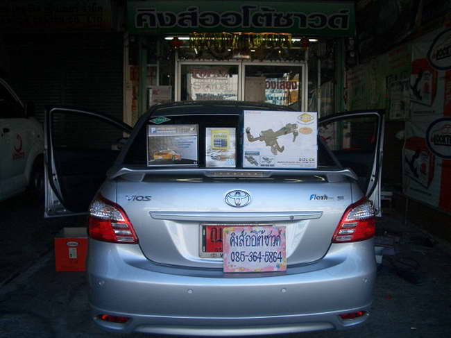 ลูกค้านำ รถยนต์ TOYOTA VIOS มาติดตั้ง Locktech by VISITLOCK กล่องฟ้า รีโมทกันขโมย ABT UPGRADE ECO CAR DG KEYPAD และ เซน