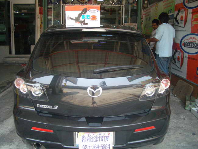 ลูกค้านำ รถยนต์ MAZDA 3 มาติดตั้ง LOCKTECH กล่องส้ม กับทางร้้าน