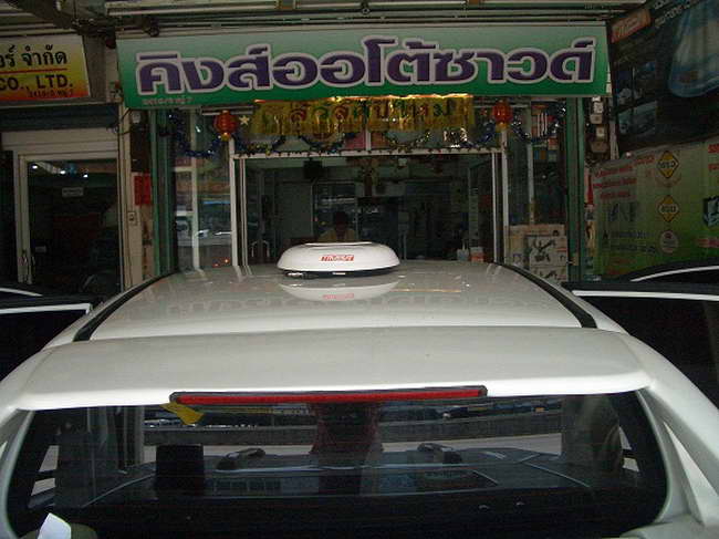 ลูกค้านำ รถยนต์ MITSUBISHI TRITON 4 ประตู มาติดตั้ง จานดาวเทียม TRUESAT กับทางร้าน