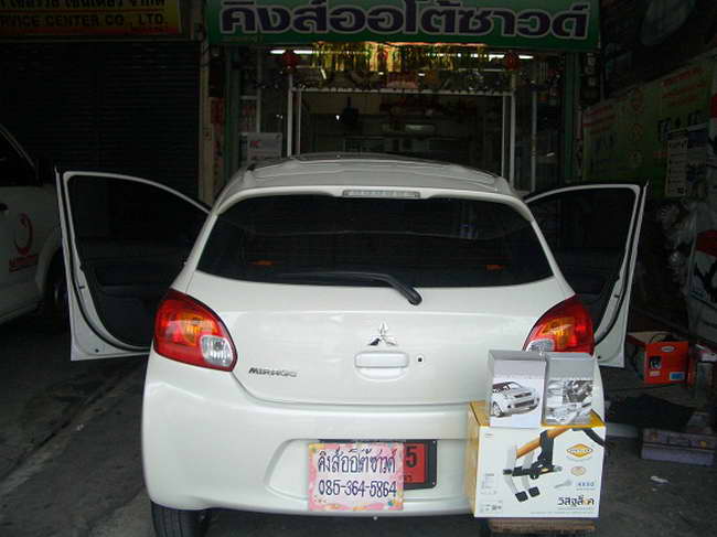 ลูกค้านำ รถยนต์ MITSUBISHI MIRAGE (PUSH START)มาติดตั้ง LOCKTECH BY VISIT LOCK กล่องเหลือง 